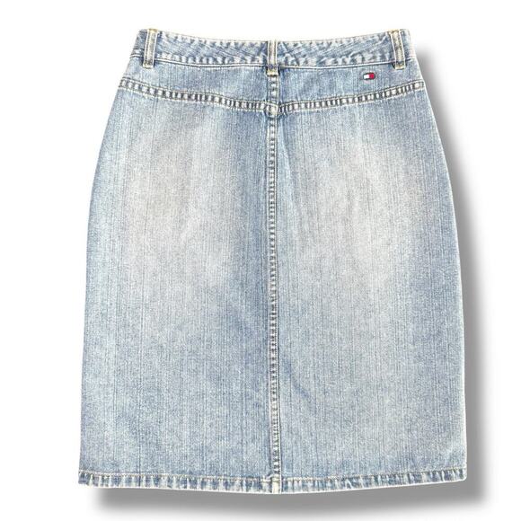 Tommy Hilfiger Vintage Y2K Button Front Denim Skirt Women’s Size 2 28” Waist - Picture 3 of 8